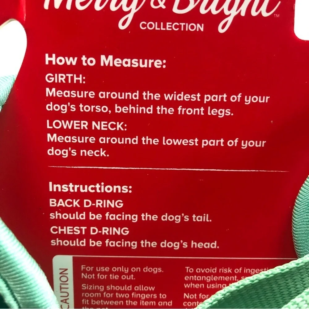 NWT Lights neoprene Christmas Holiday dog harness S